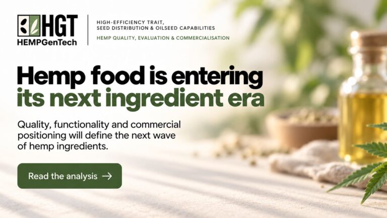 Hemp food ingredient quality and commercial potential